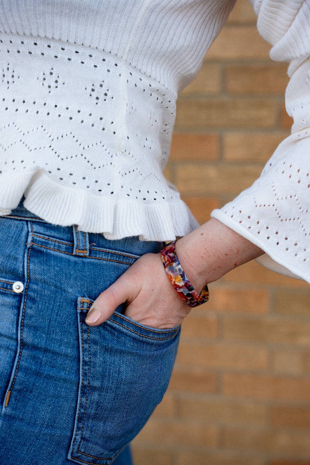 Brynn Bracelet - Jewel Stained Glass - Small // Cuff Bangle