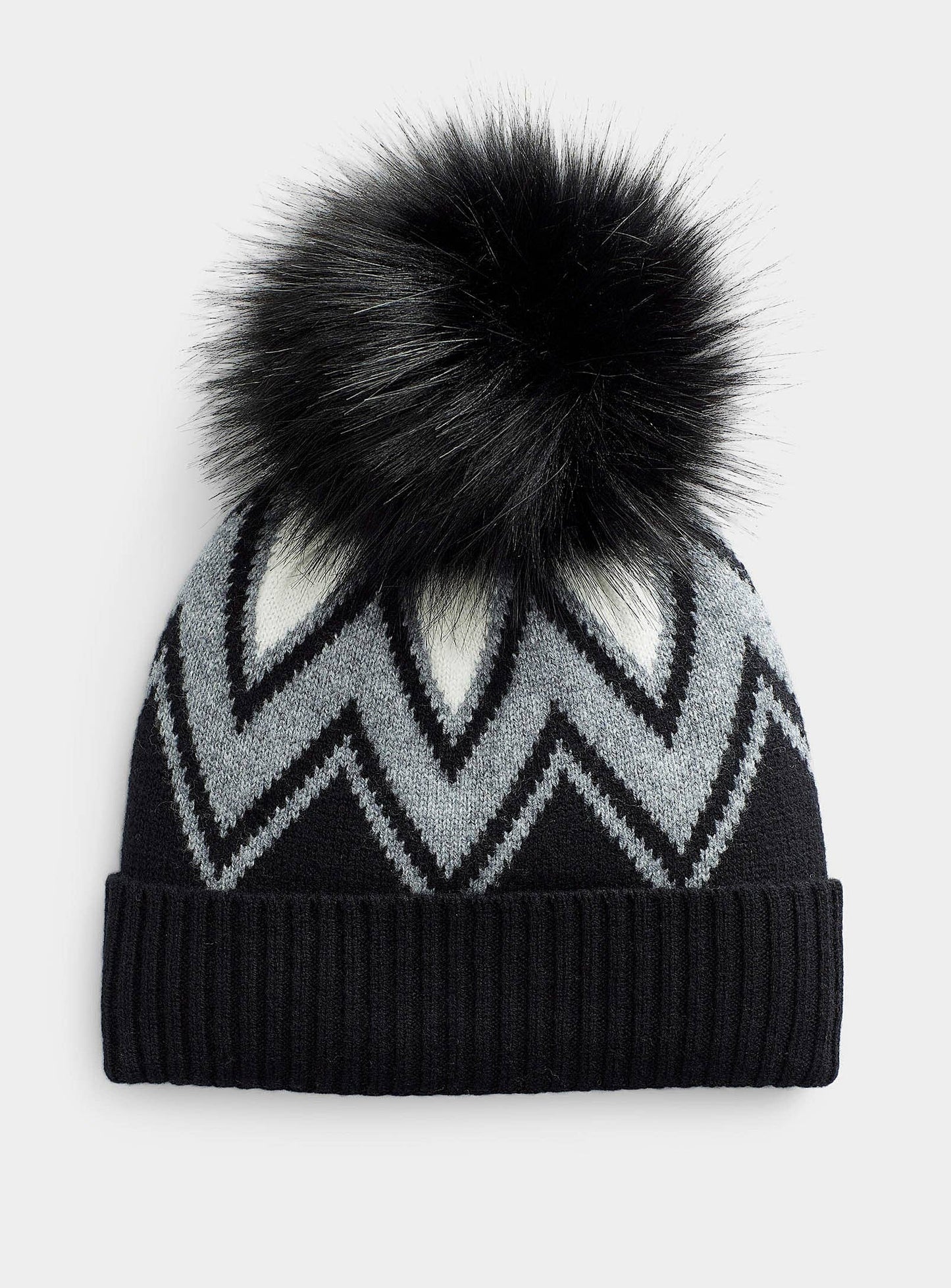 Aspen Detachable Faux Fur Pom Beanie