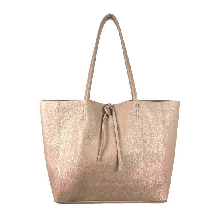Leather Large University Shopper Bag