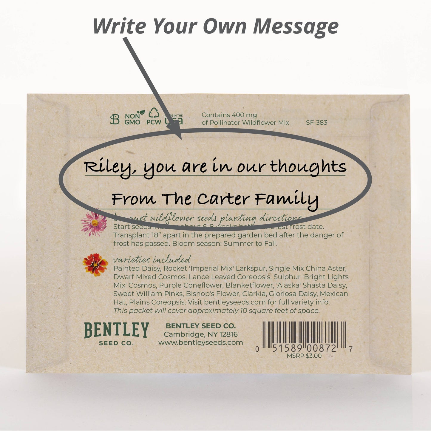 Thinking of You Bouquet - Wildflower Mix Seed Packets