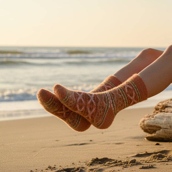 Angora / Bamboo Socks – Vitis Caramel