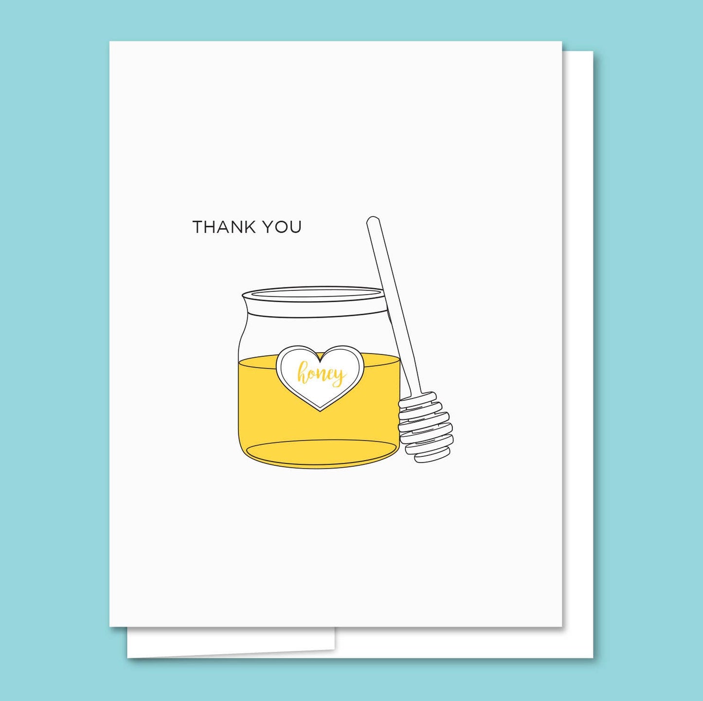 Thank You Honey - Letterpress Thank You Card