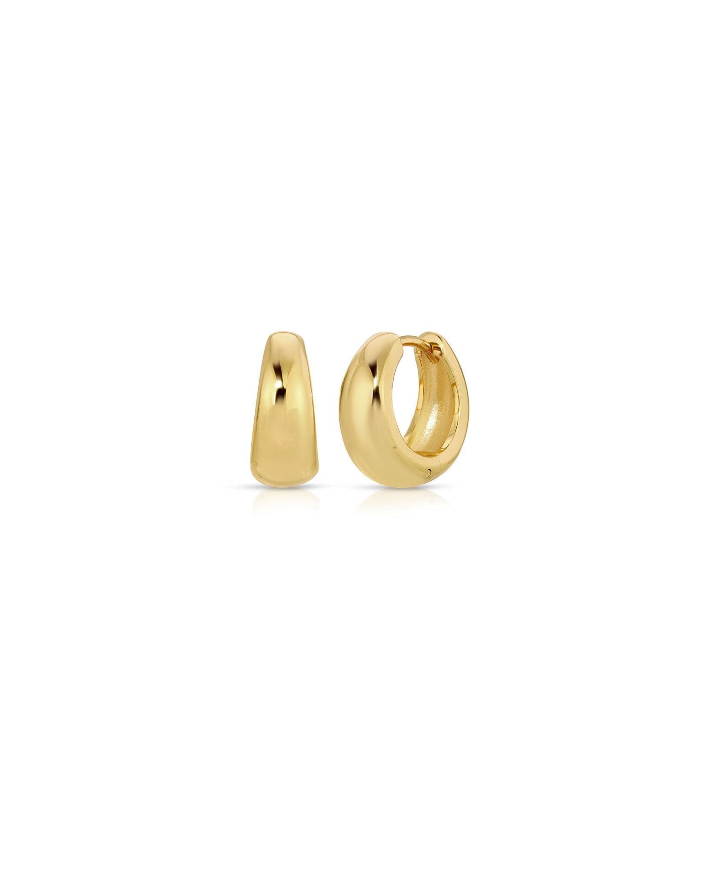 Lara - Gold Dome Small Hoop Earrings
