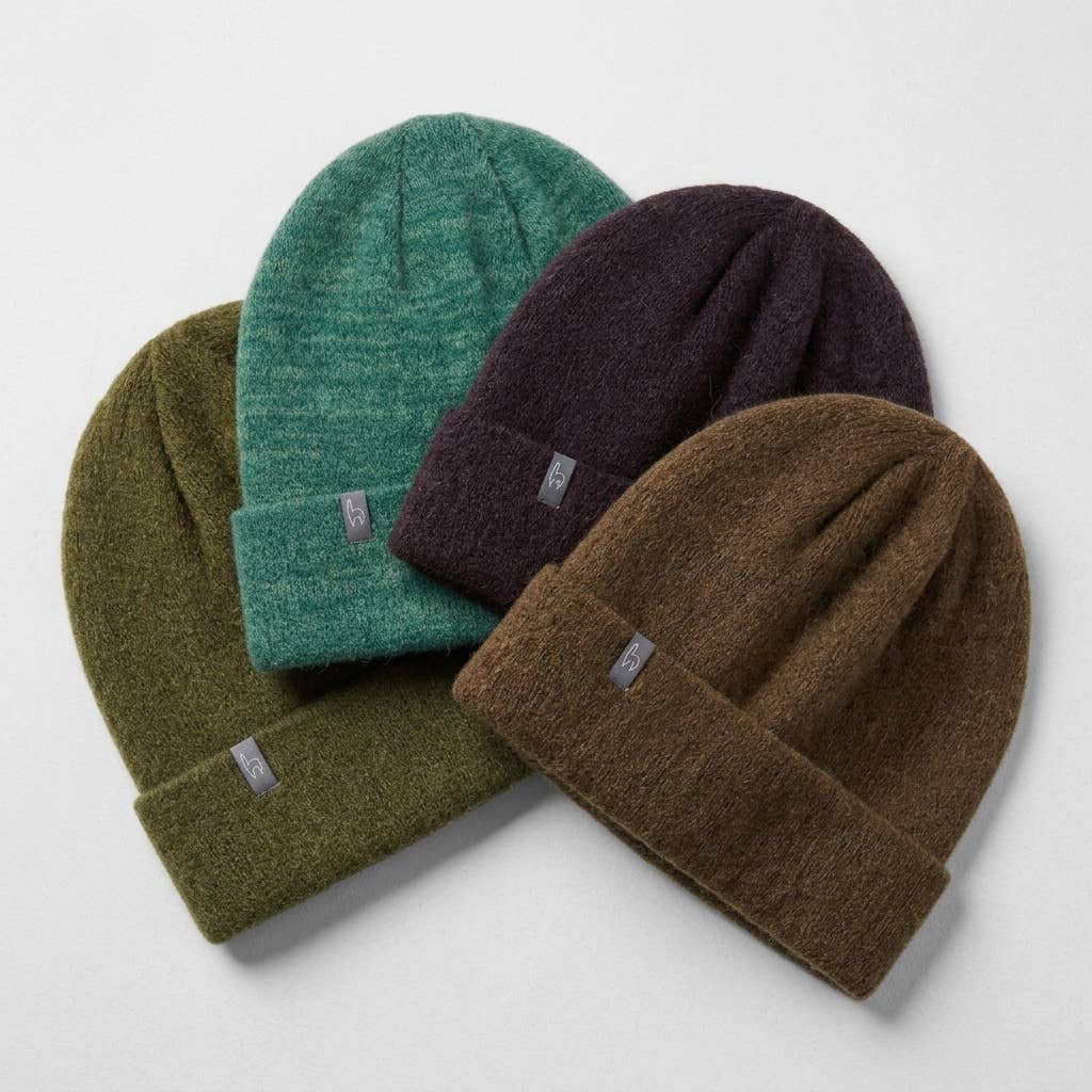 Alpaca Beanie Hat - Brushed - Beech