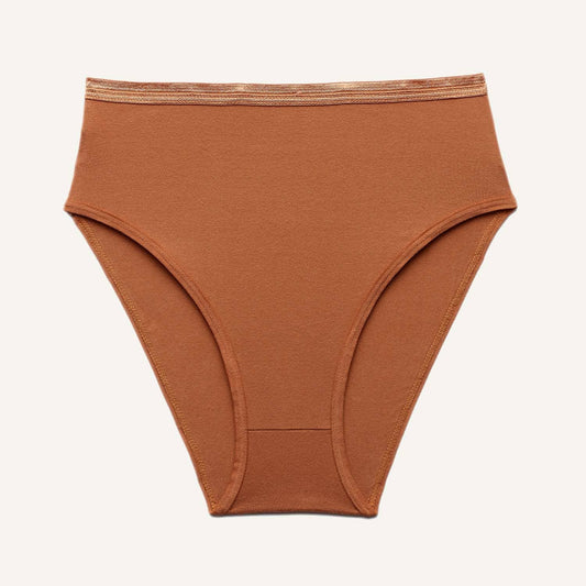 Organic Cotton High-Rise Brief Underwear | Spice