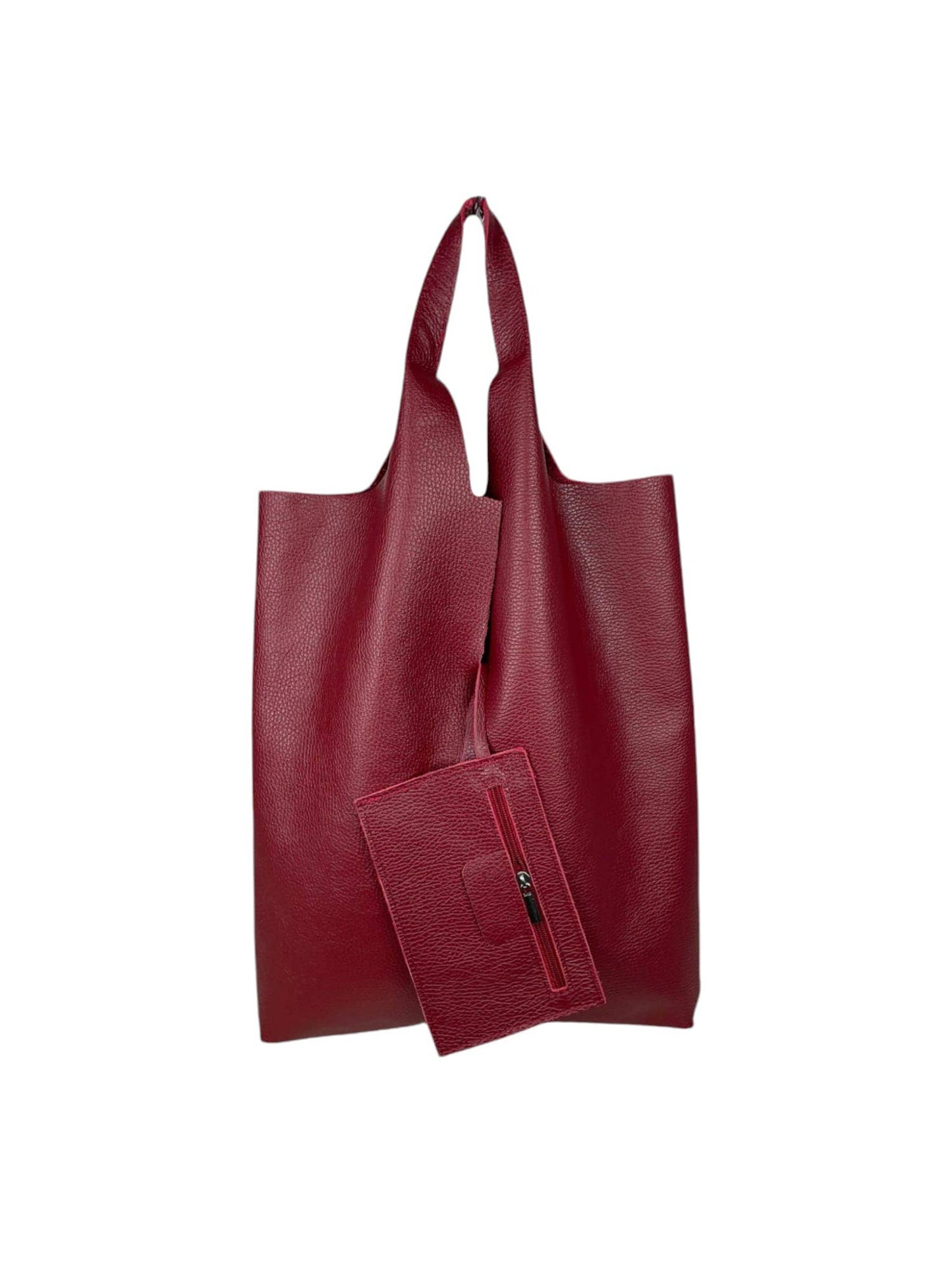 Leather University Shopper Bag with Extra Coin Pocket