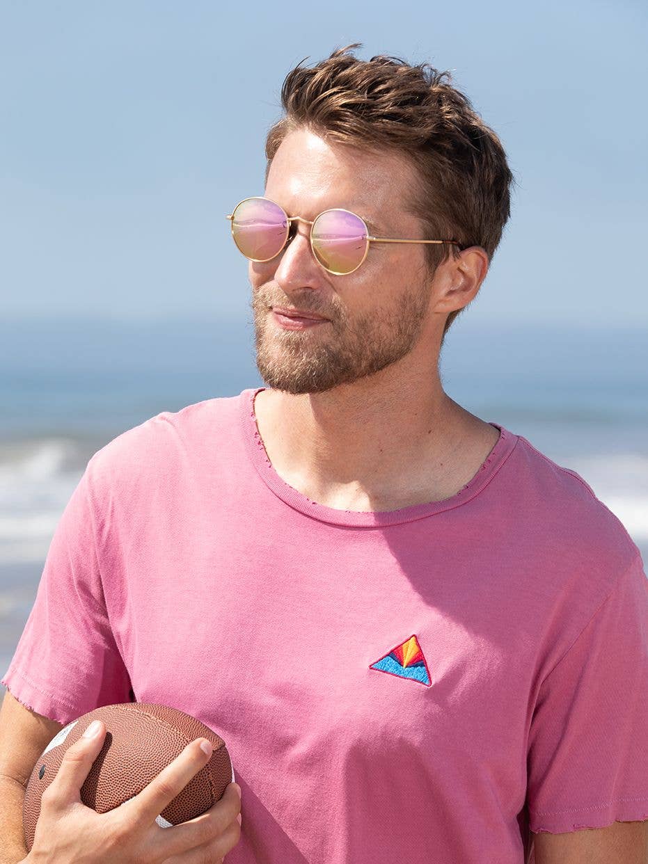 Ash - Matte Gold /Tort Tips / Pink Mirror Polarized