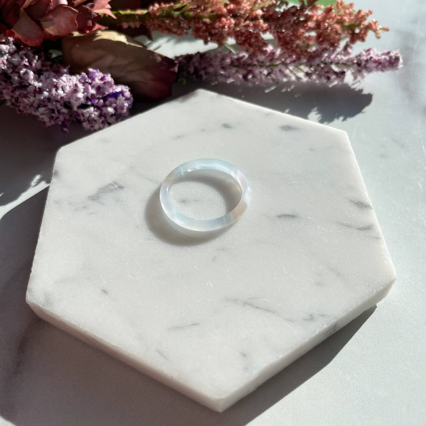 Spring Round Ring Collection Resin Stacking Rings