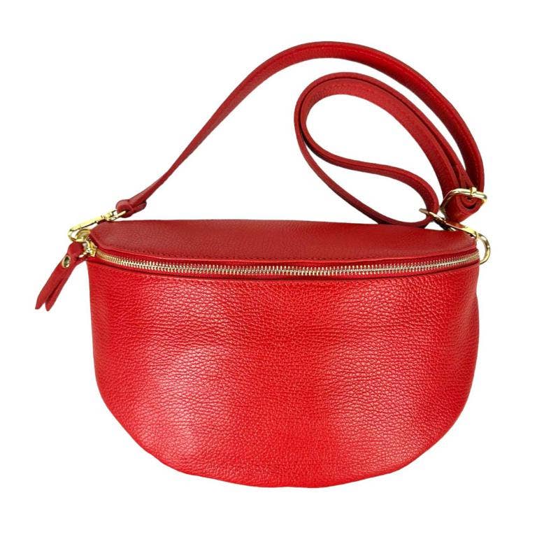 Large Italian Leather Crossbody/Waist Bag