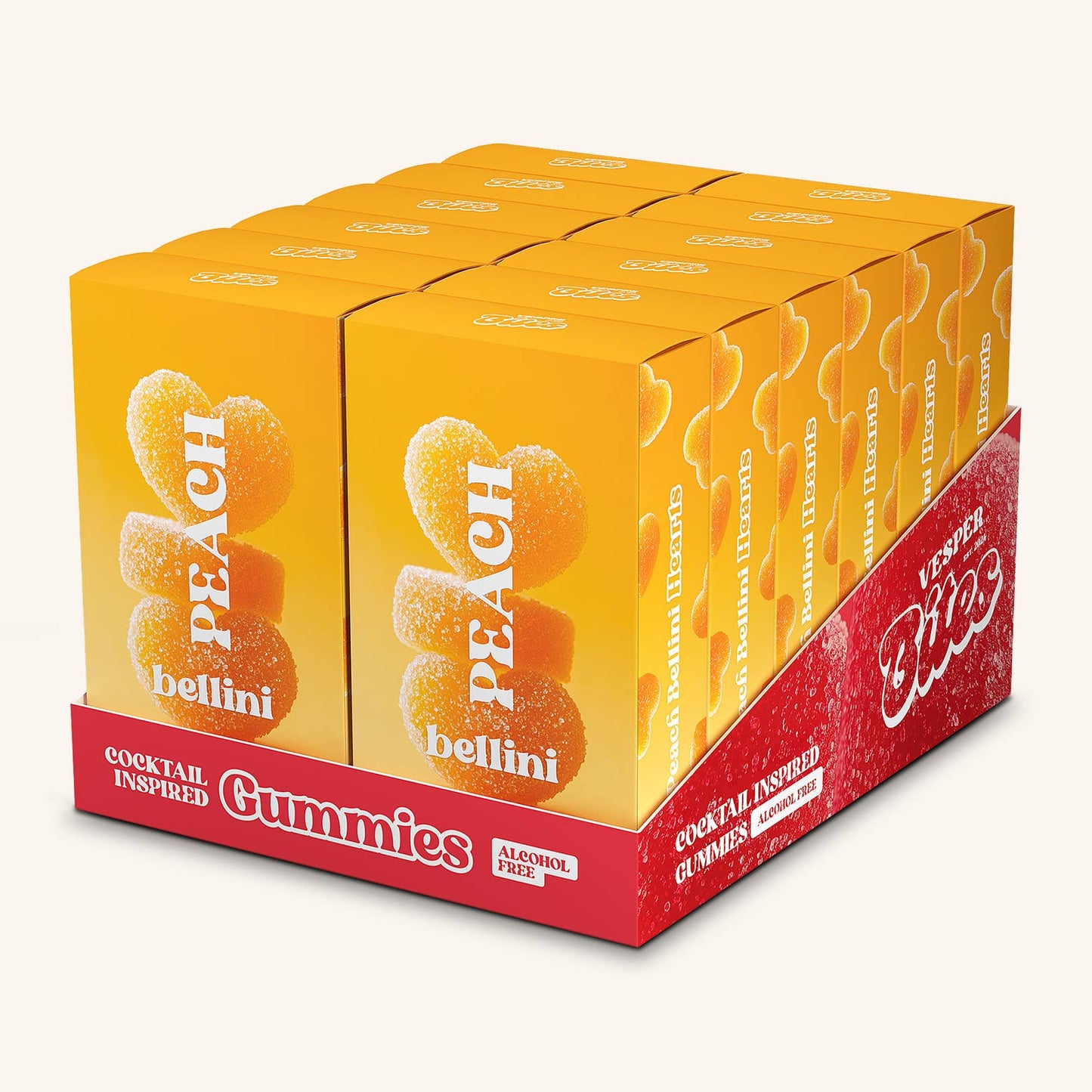 Peach Bellini Gummies, Chewy Candies, All natural