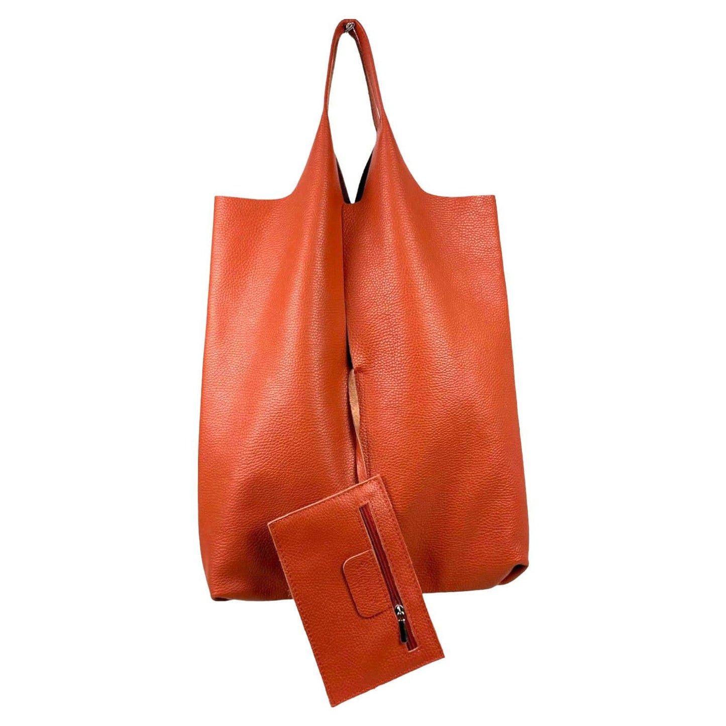 Leather University Shopper Bag with Extra Coin Pocket