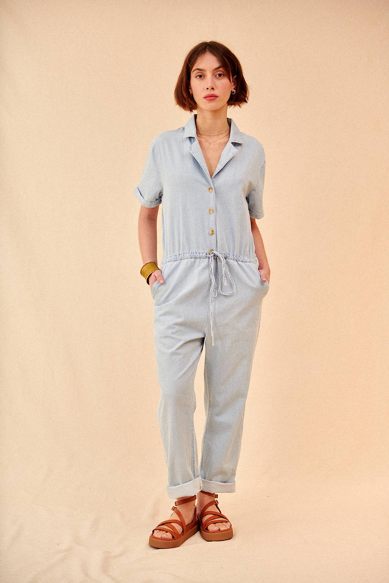 NUAGE chambray jumpsuit