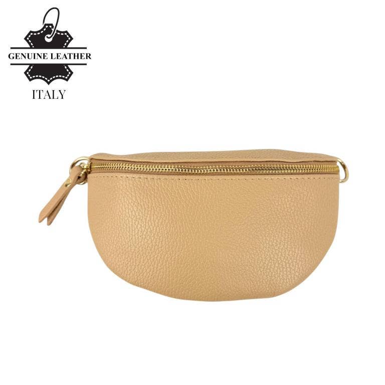 Italian Mini Leather Crossbody Waist Bag