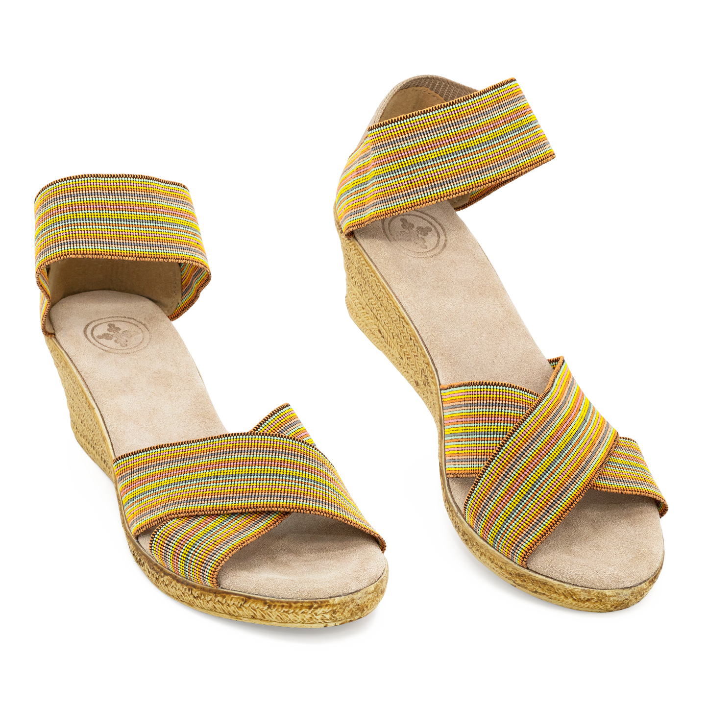 Cannon Espadrille Wedge | Peach Multi