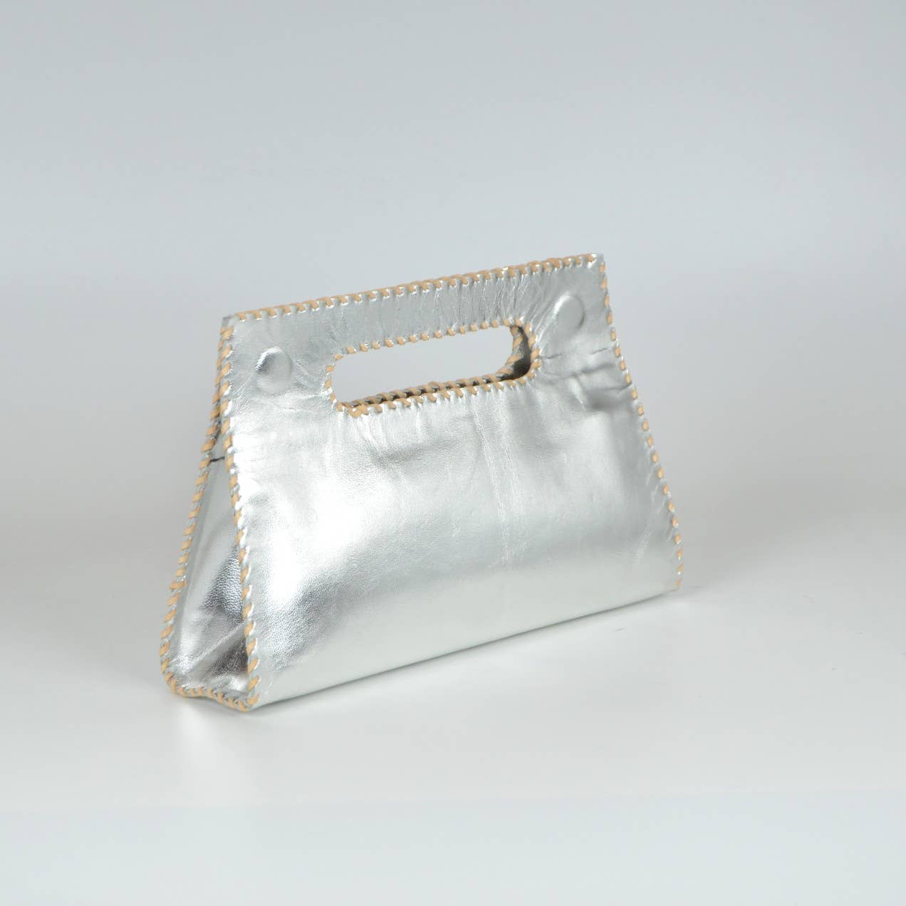 Mia Clutch - Metallic Leather