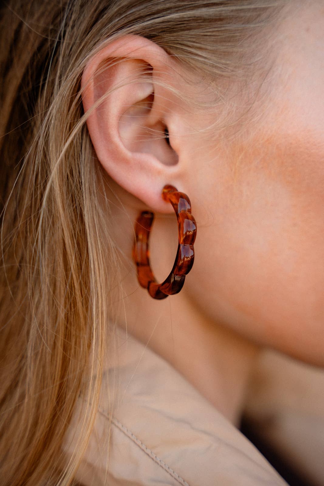 Scarlett Hoops - Amber // Jewelry, Earrings, Fall