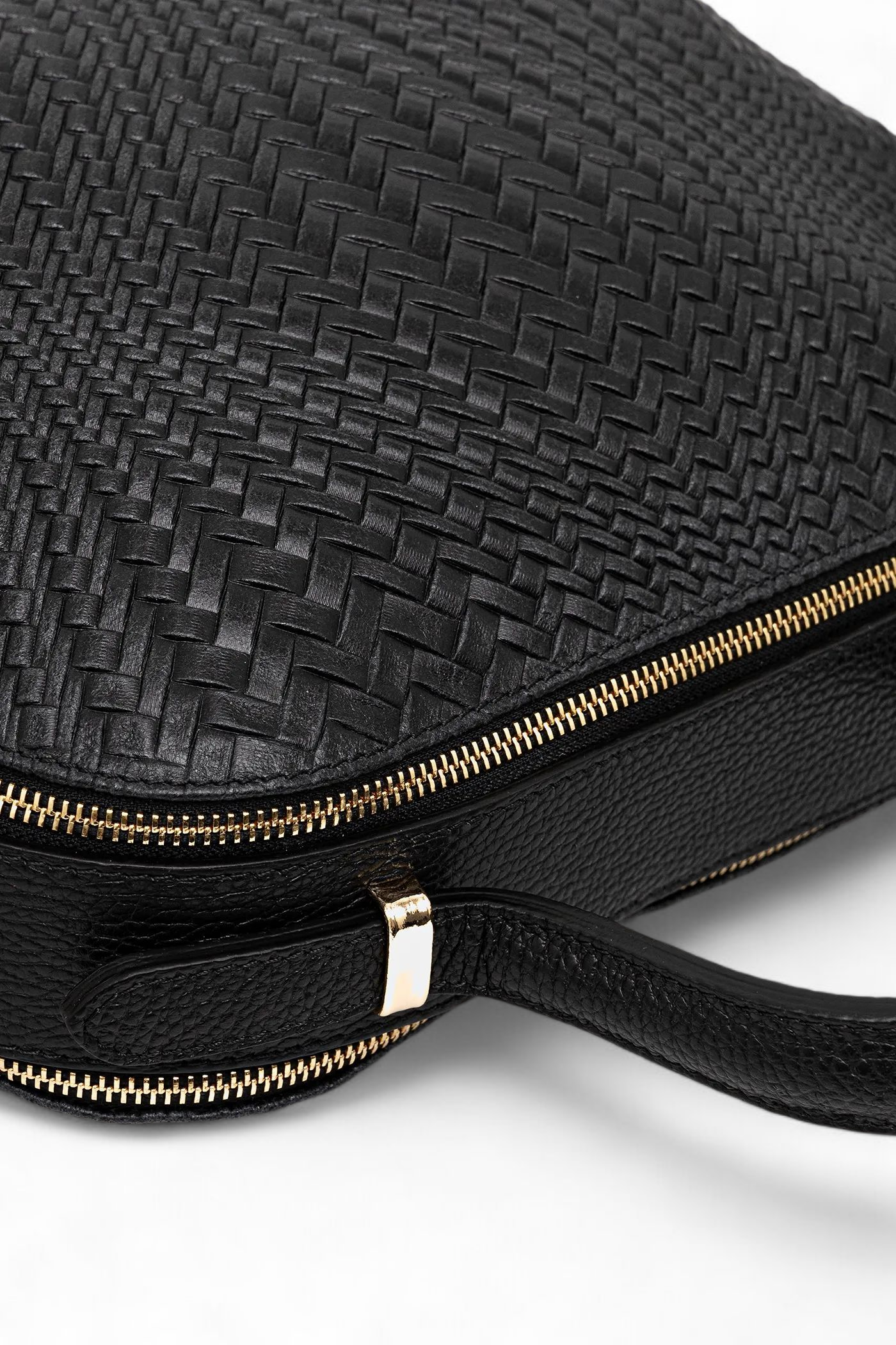 NOA Black Embossed Leather Handbag – Made in Italy