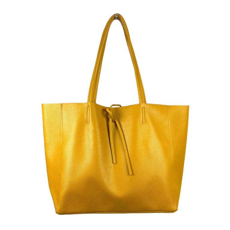 Leather Large University Shopper Bag