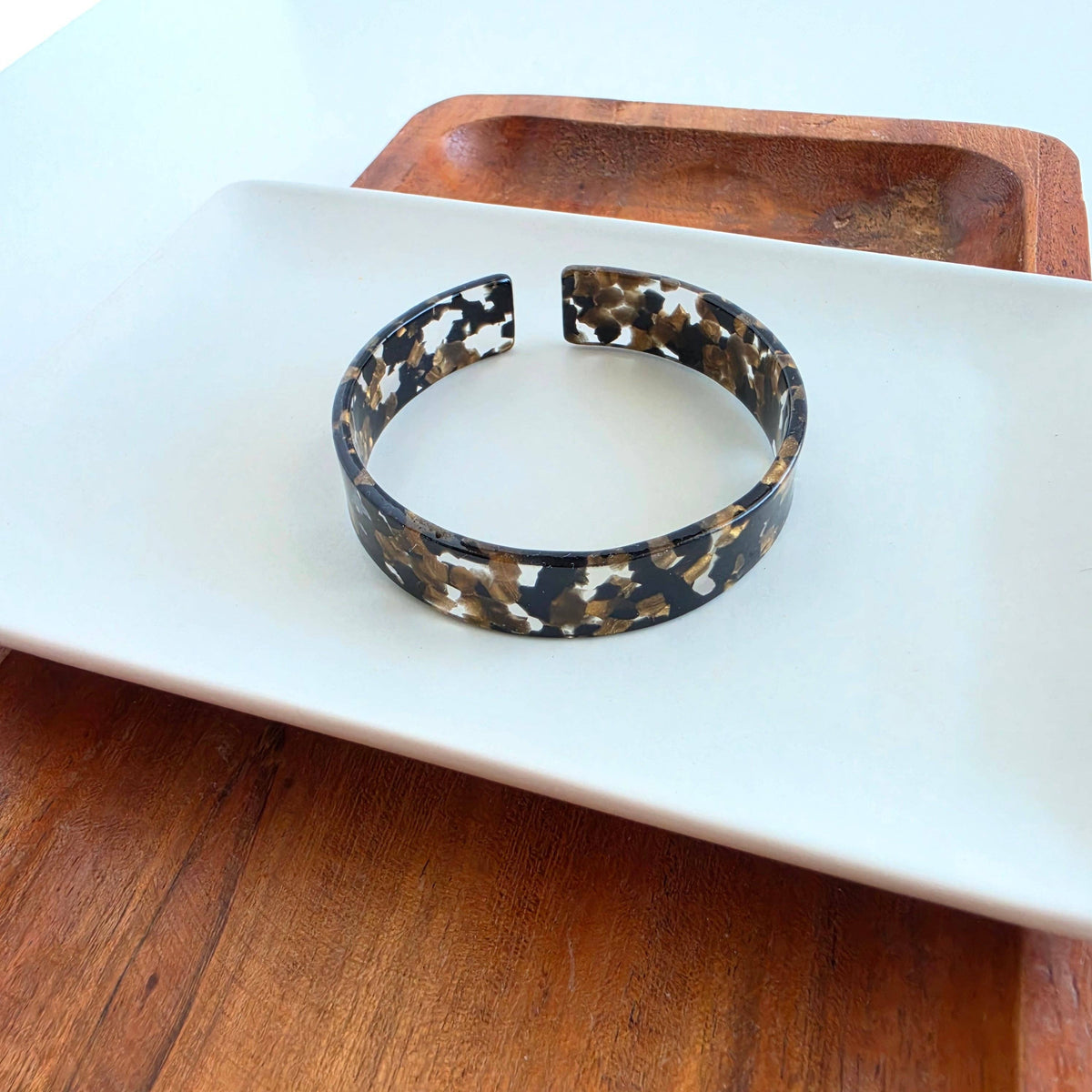 Brynn Bracelet - Black & Bronze - Standard // Cuff, Bangle