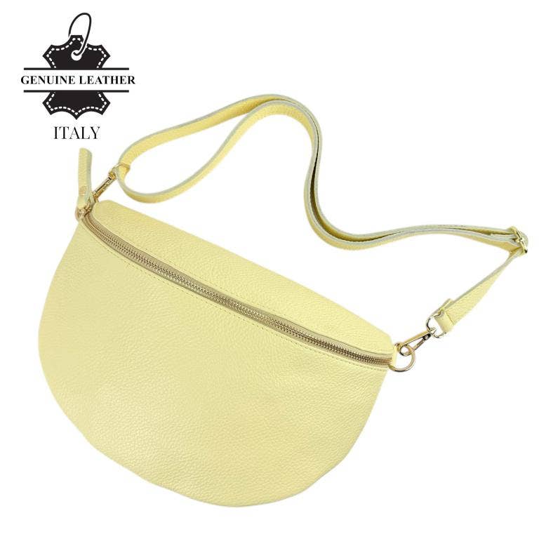 Large Italian Leather Crossbody/Waist Bag