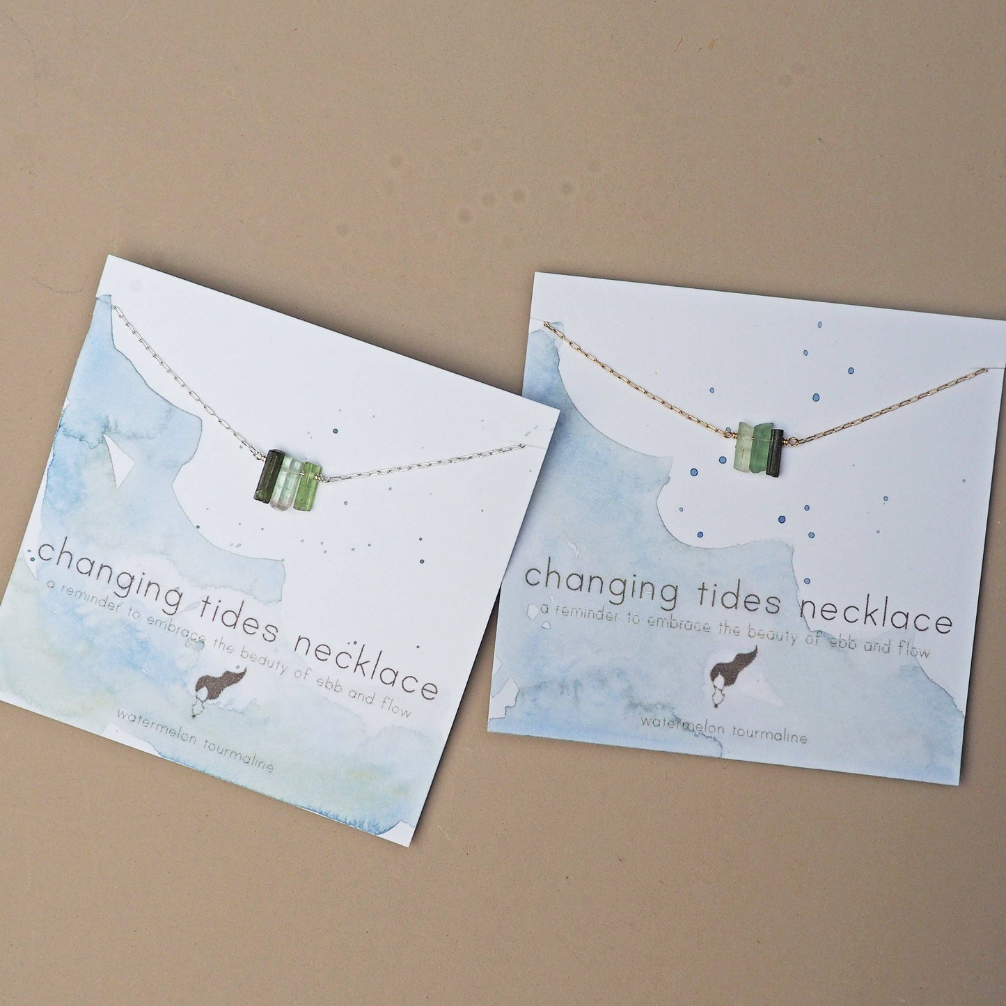 "Changing Tides" Blue-Green Tourmaline Necklace