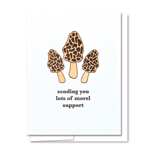 Morel Support - Letterpress Everyday Card