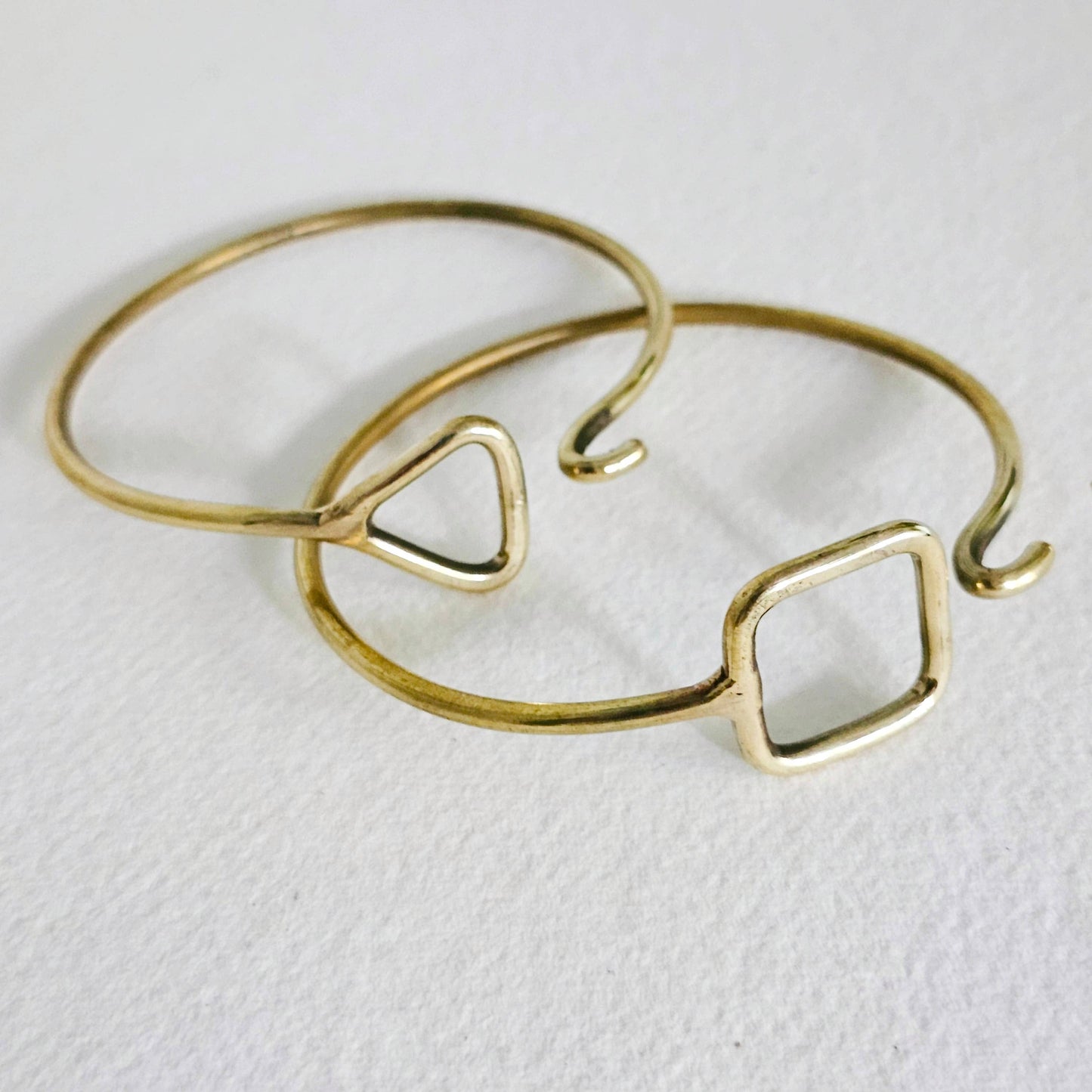 Brass geometric square triangle bracelet bangles #BX36