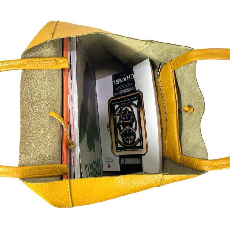 Leather Large University Shopper Bag