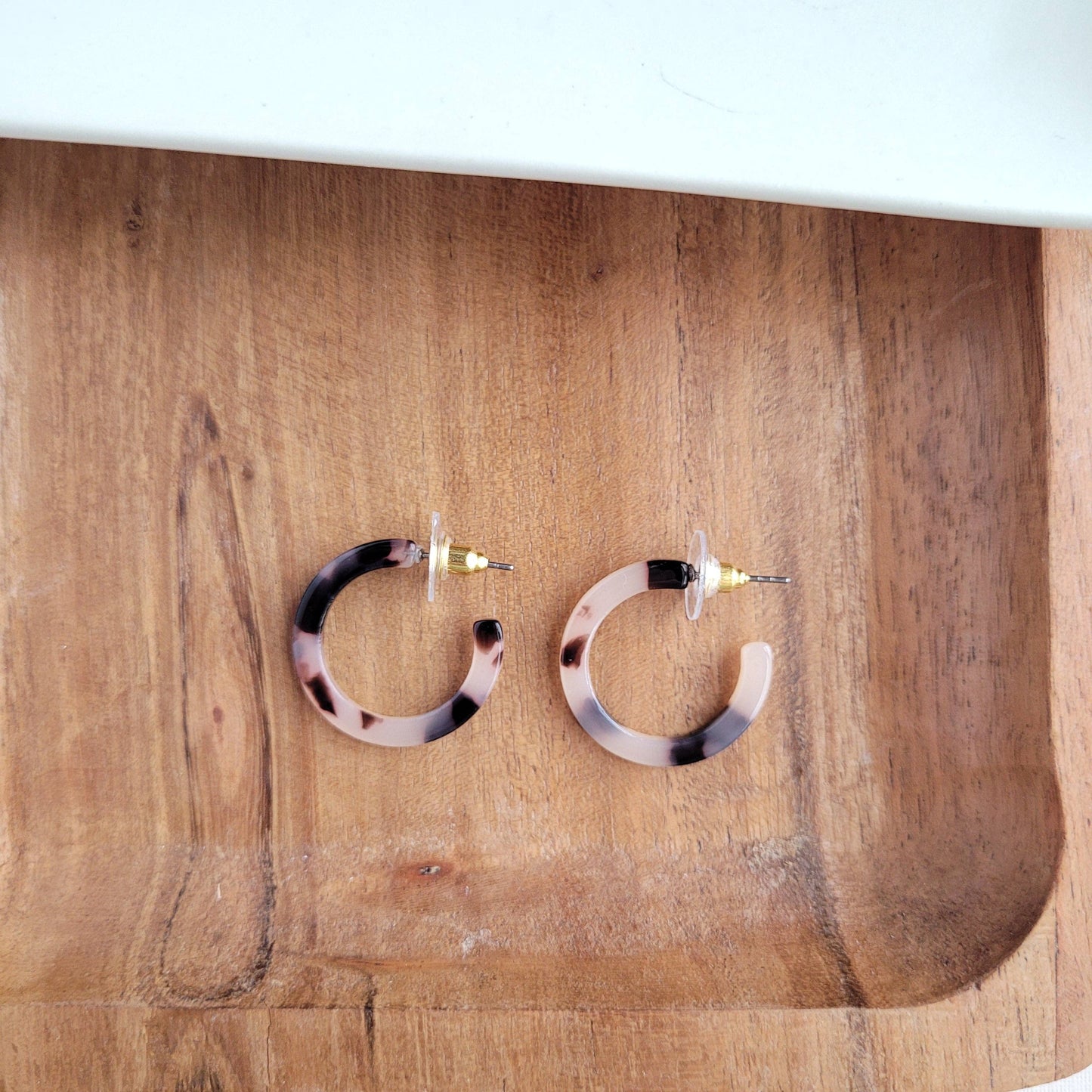 Cam Mini Hoops - Blonde Tortoise // Jewelry, Earrings, Fall