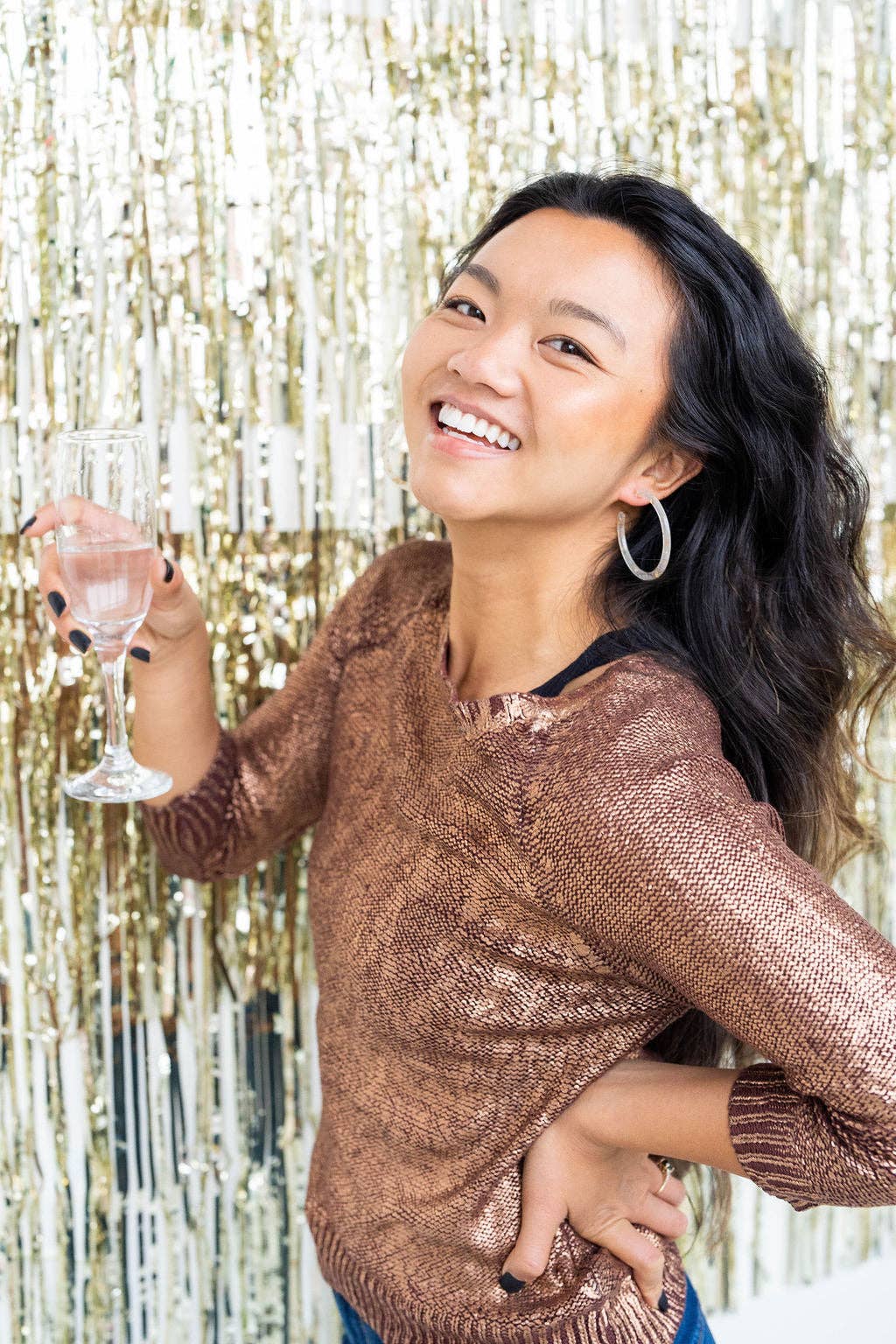 Cameron Hoops - Gold Flake // Jewelry, Earrings, Holiday