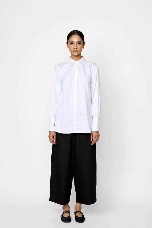 Museo Button Down Shirt | White Poplin