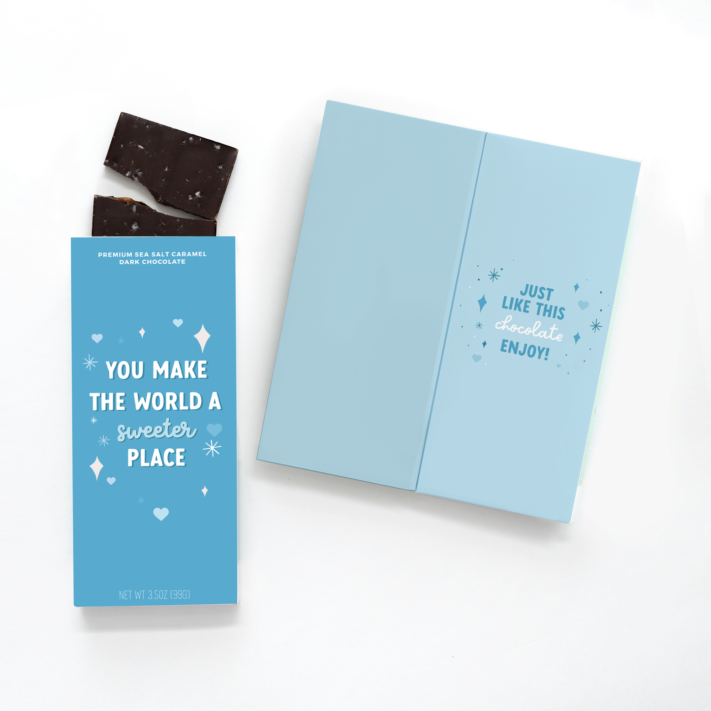 You Make the World Sweeter – card with chocolate inside!