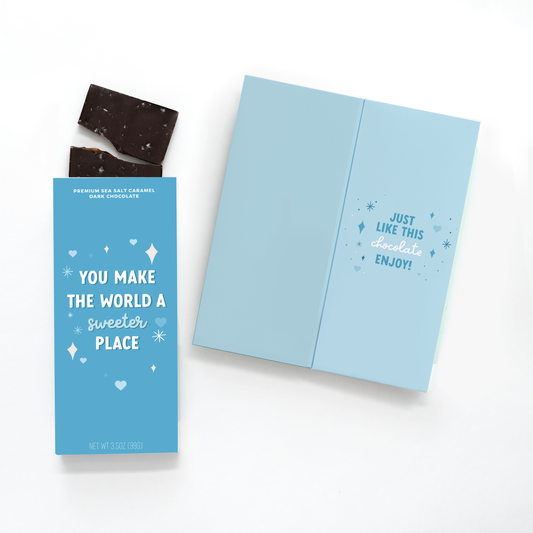 You Make the World Sweeter – card with chocolate inside!
