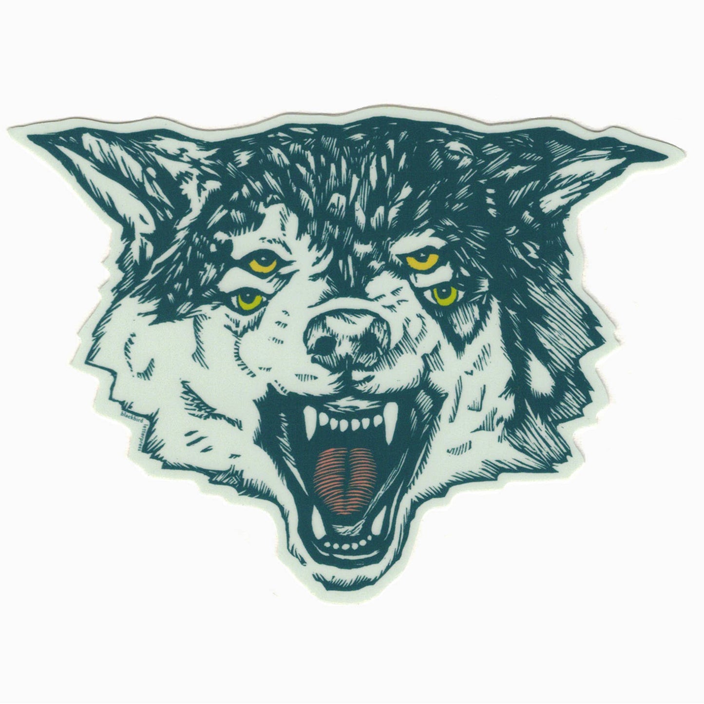 Wolf head sticker