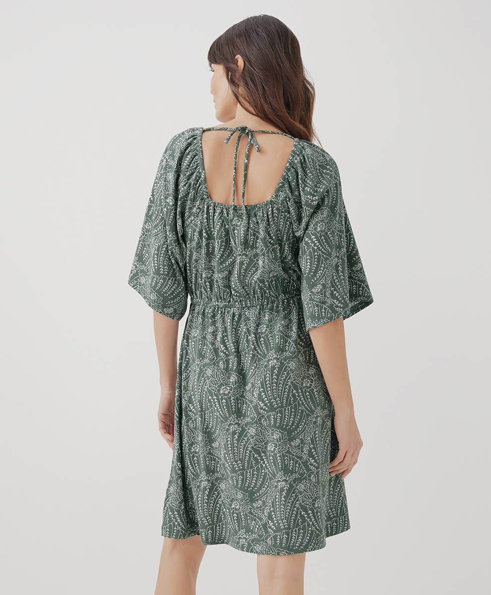 Luxe Jersey Flutter Sleeve Dress | Vintage Garden