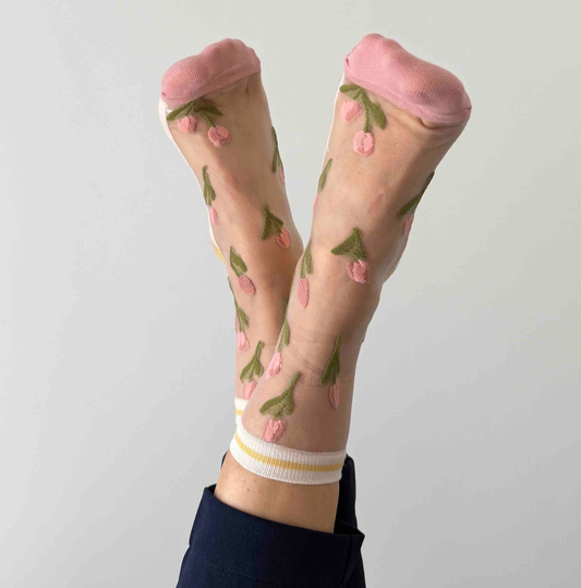 Camellia - small tulip novelty socks