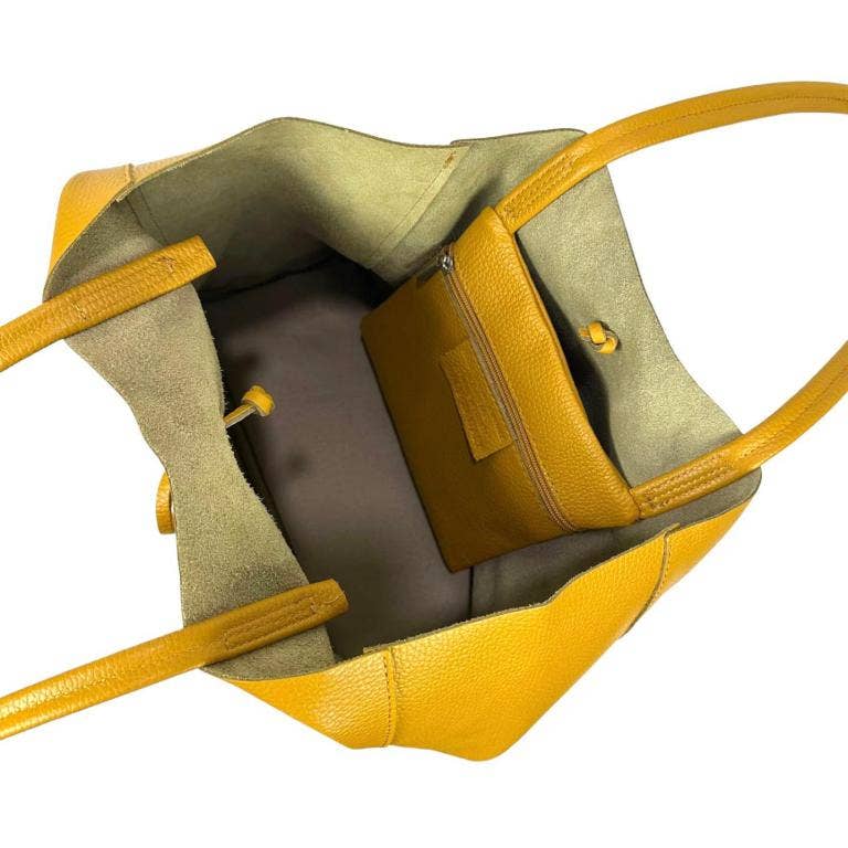 Leather Large University Shopper Bag
