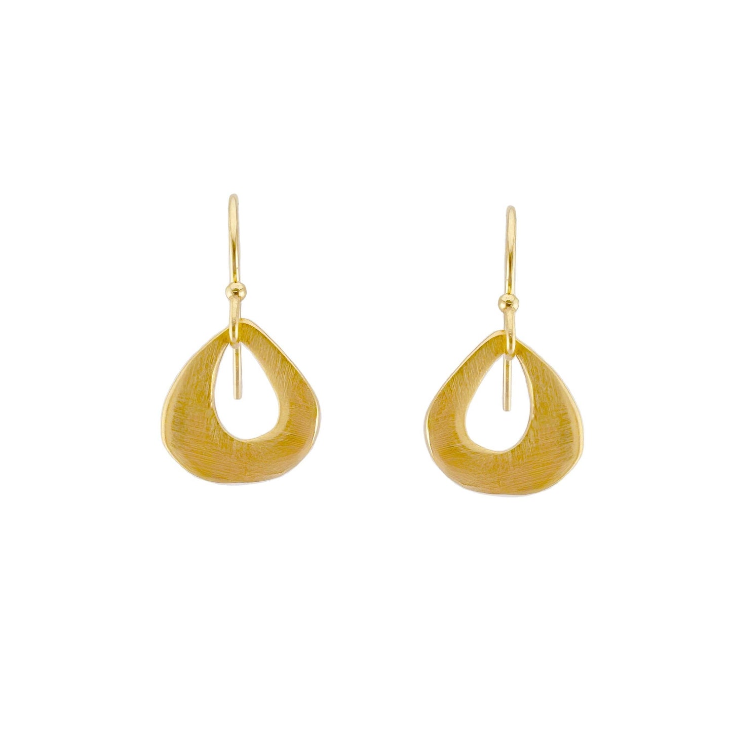 Small Open Drop Earrings in Silver or Vermeil