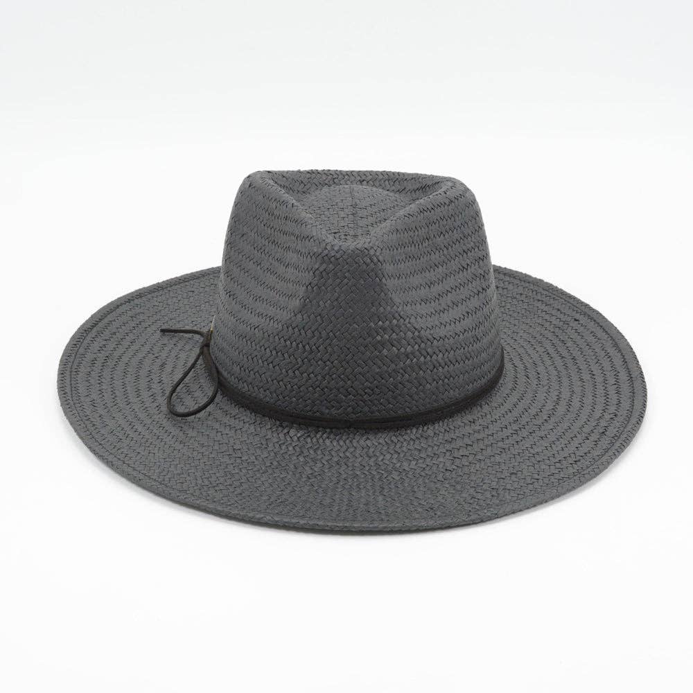 The Bryson - Packable Straw Hat Black