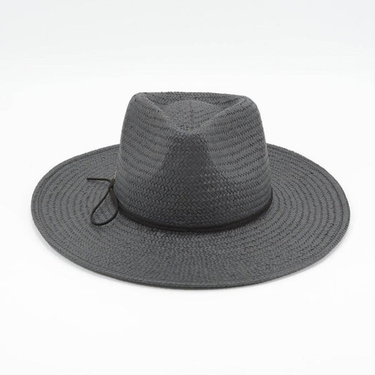 The Bryson - Packable Straw Hat Black