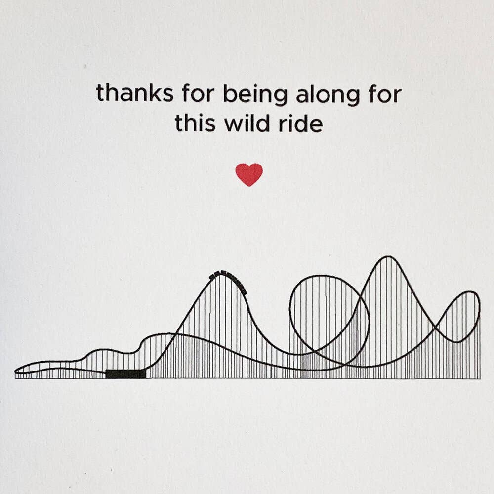 Wild Ride - Letterpress Funny Love Card