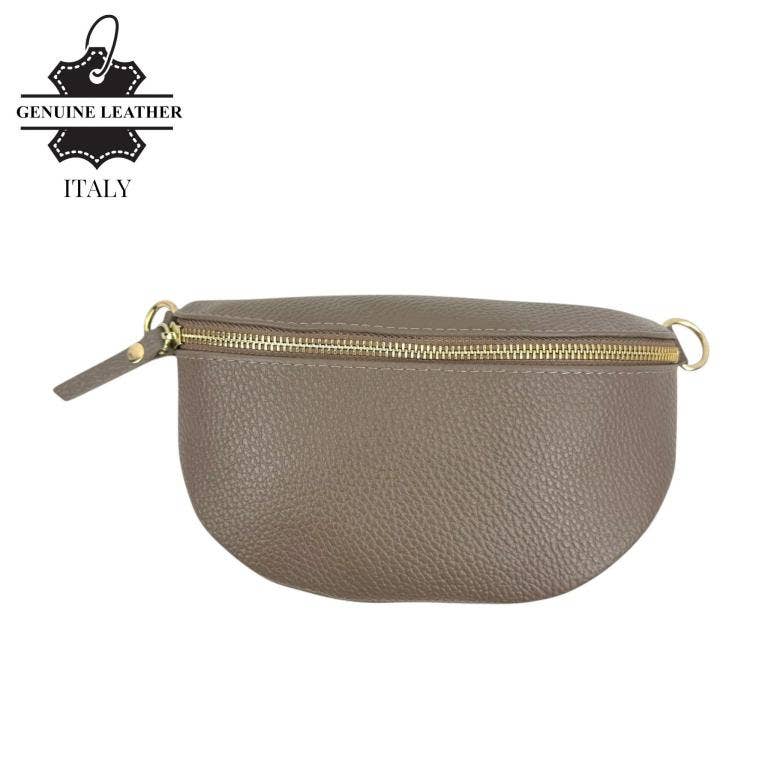 Italian Mini Leather Crossbody Waist Bag
