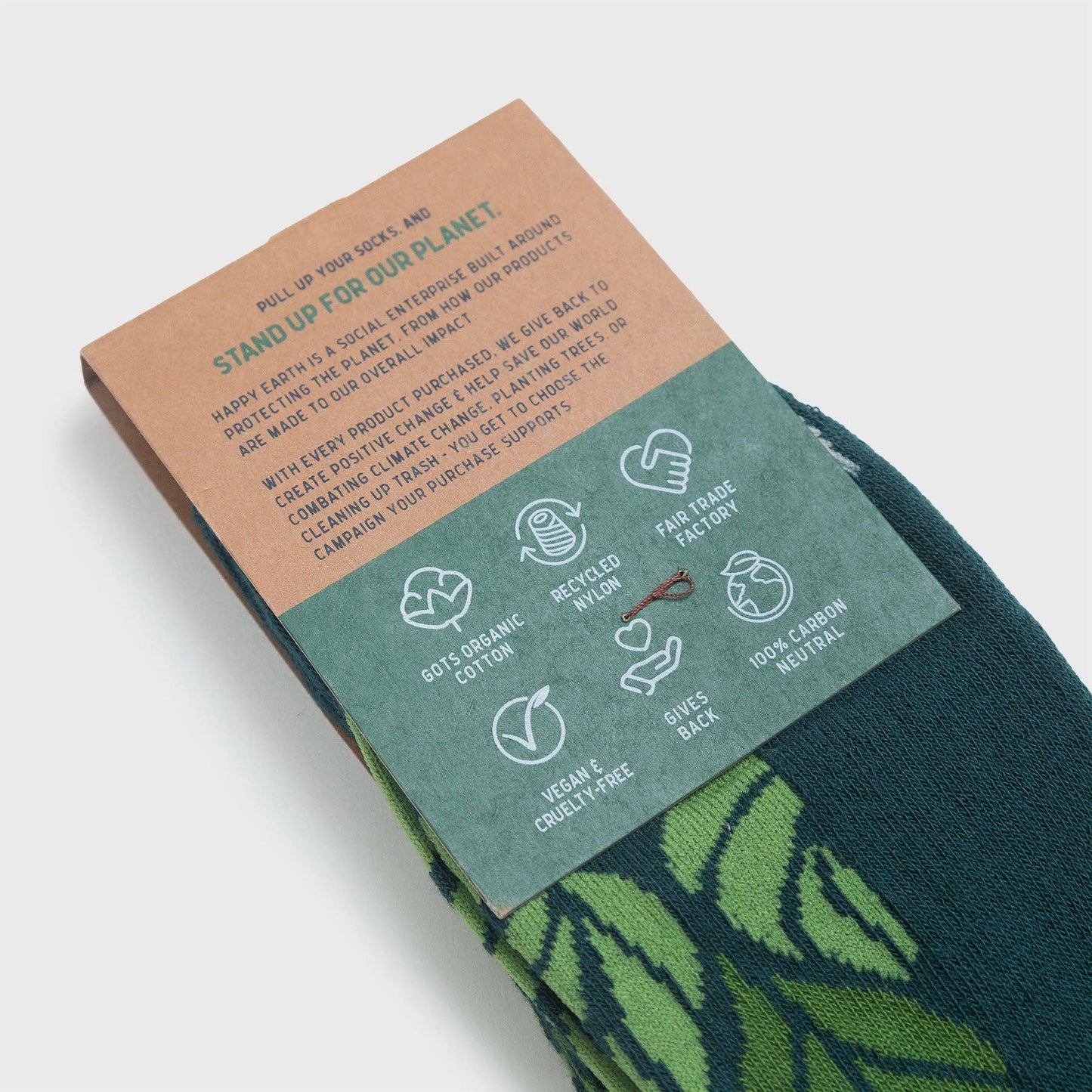 Leaf Men's + Women's Organic  Socks | Green