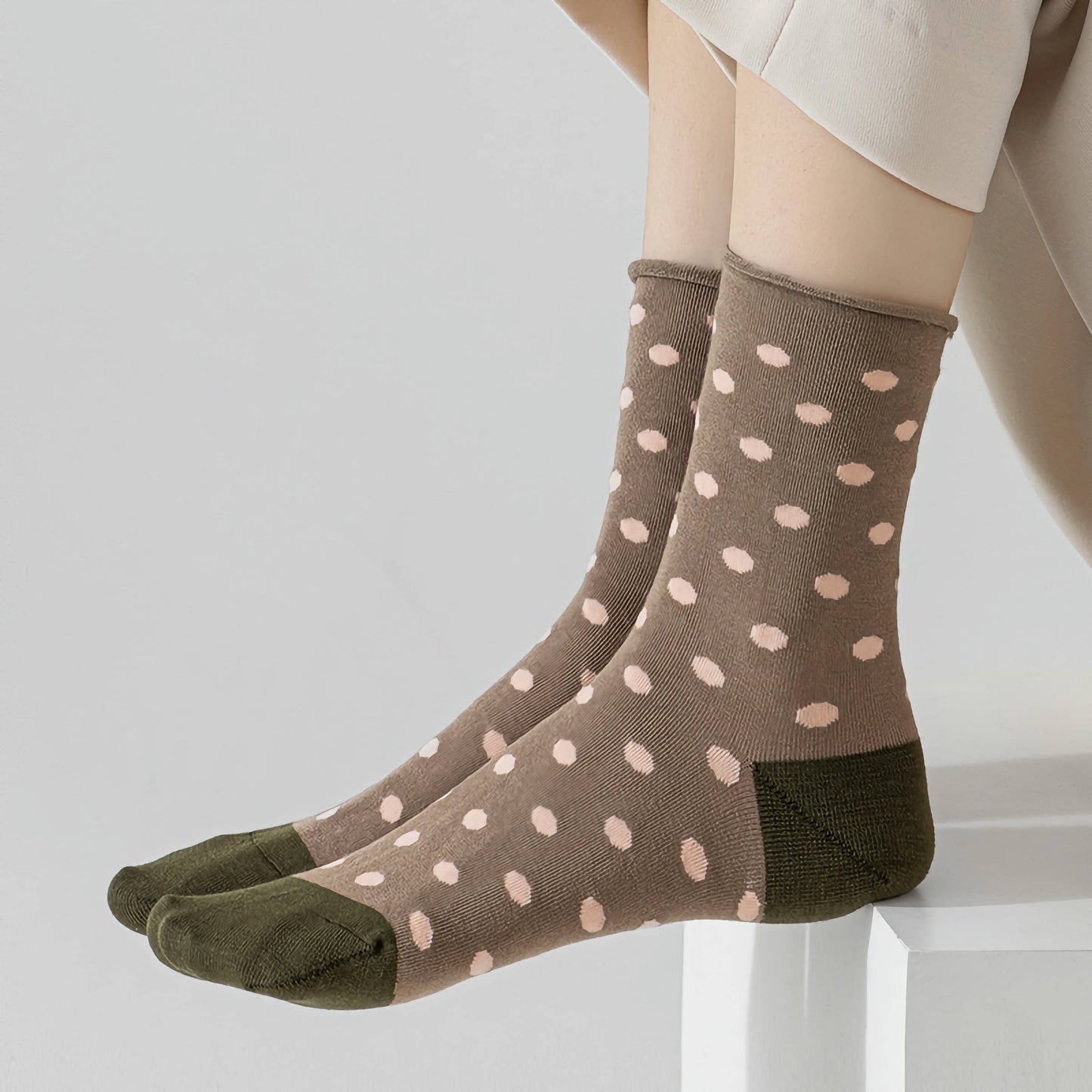 Mulberry Silk Polka Dot Socks