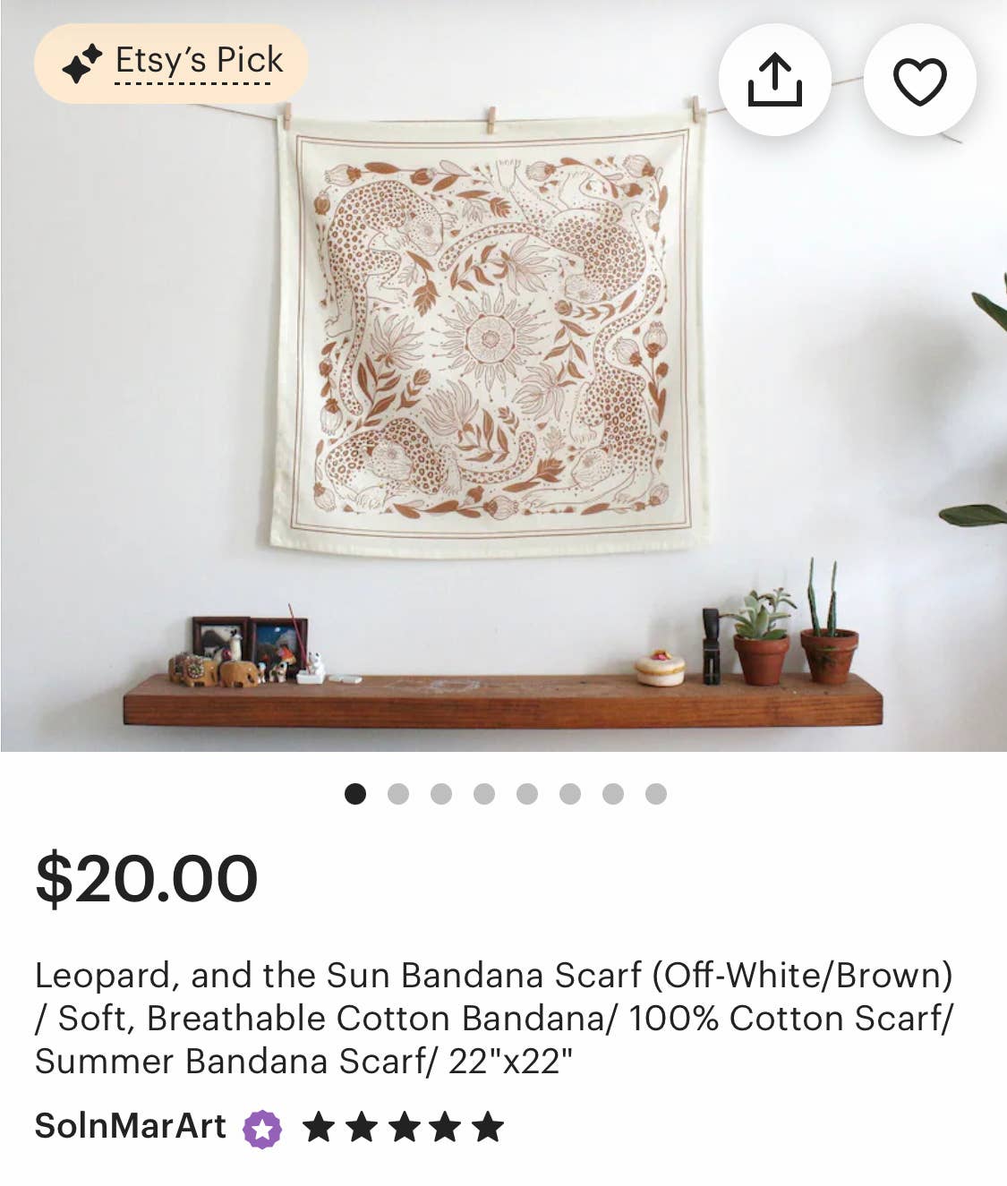 Leopard, and the Sun Bandana Scarf (Off-White/ Redesigned)