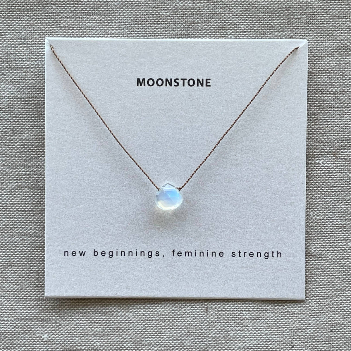 Rainbow Moonstone New Beginnings Necklace, Valentine's Day
