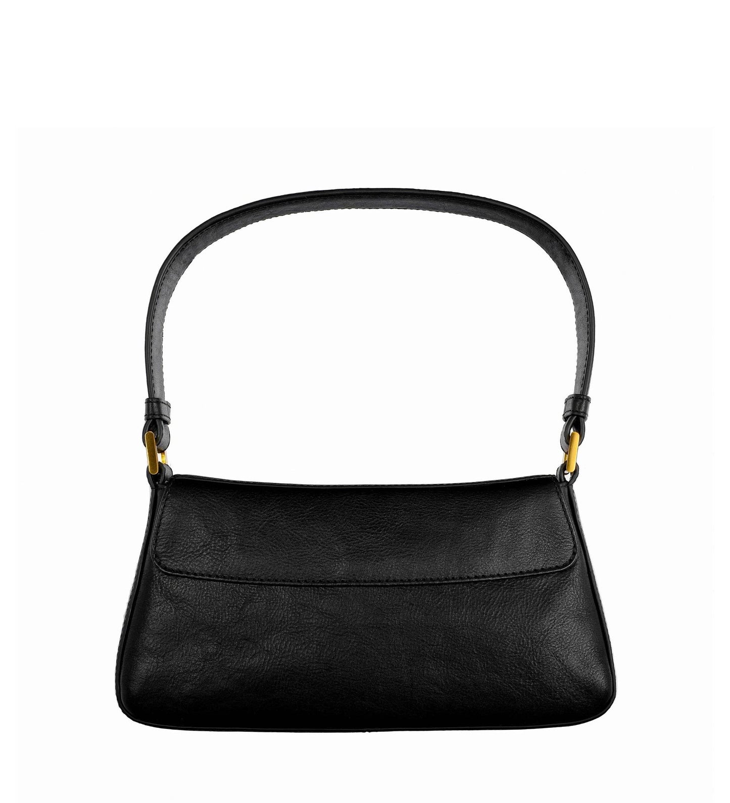 Leather Baguette Handbag for Women - Bright Lights, Big City