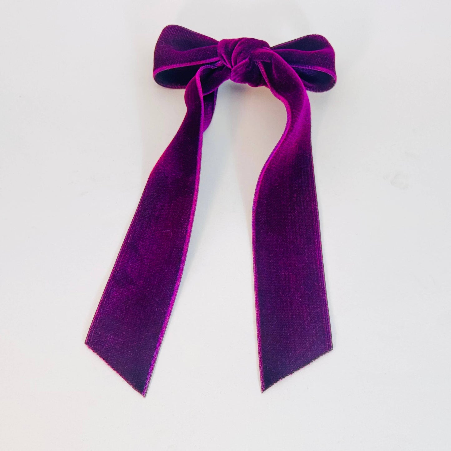 Japanese DoubleSided 1.5" Velvet Ribbon Hair Bow Barrettes
