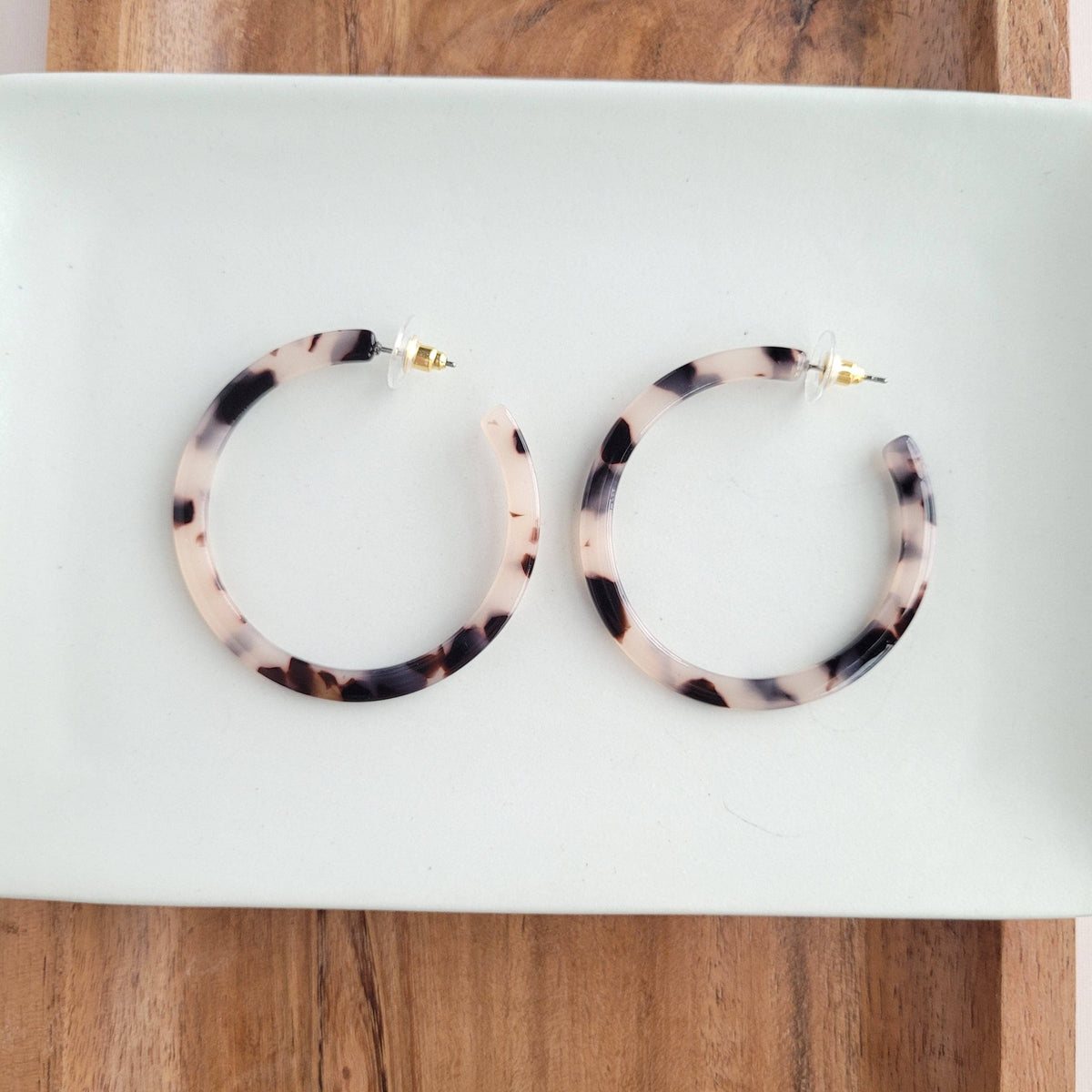 Cameron Hoops - Blonde Tortoise // Jewelry, Earrings, Fall