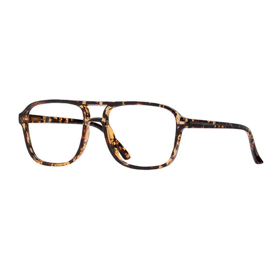 Jax Aviator Brown Marble Blue Light Reader